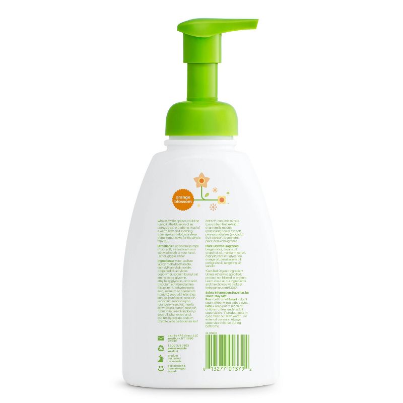 Babyganics Baby Shampoo + Body Wash Pump Bottle Orange Blossom - 16 fl oz Packaging May Vary, 2 of 7