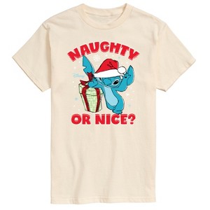 Men's - Lilo and Stitch - Naughty Or Nice Short Sleeve Graphic T-Shirt - 1 of 4