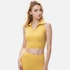Anna-Kaci Active Women's Sleeveless Collared Crop Top with V-Neckline - 2 of 4