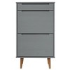 CLIHOME Shoe Cabinet With 2 Flip Drawers, Wooden Shoe Organizer with Adjustable Shelf, Narrow Shoe Rack - 4 of 4