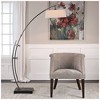 Uttermost Modern Arc Floor Lamp 73 1/2" Tall Plated Dark Bronze Beige Drum Shade Decor for Living Room Reading House Bedroom Home - 2 of 3