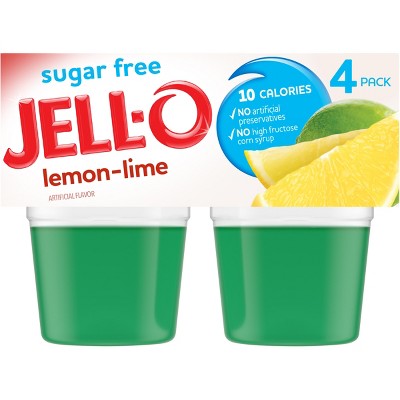 JELL-O Sugar Free Lemon Lime Gelatin - 12.5oz/4ct