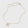 14K Gold Dipped Crystal and Mother of Pearl Circle Spinner Initial Necklace - A New Day™ - 3 of 4