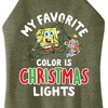 Women's - SpongeBob SquarePants - My Favorite Color Is Christmas Lights Graphic High Neck Tank - 2 of 4