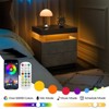 CAVINAS LED Night Stand Modern Side Table Storage End Table with 2 Drawers, Multi-Color Adjustable LED Lights for Bedroom, Living Room - 4 of 4