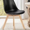 Faux Leather Dining Chairs Set of 4,Armless Upholstered Dining Room Chairs,Side Chairs,Wooden Restaurant Kitchen Dining Chairs-Cuddlewood - image 3 of 4