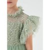 2Bunnies Girl Iris Floral Lace Tulle Flower Girl Dress in Sage - 3 of 4