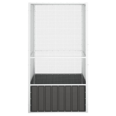 Large Anthracite Galvanized Steel Outdoor Bird Aviary