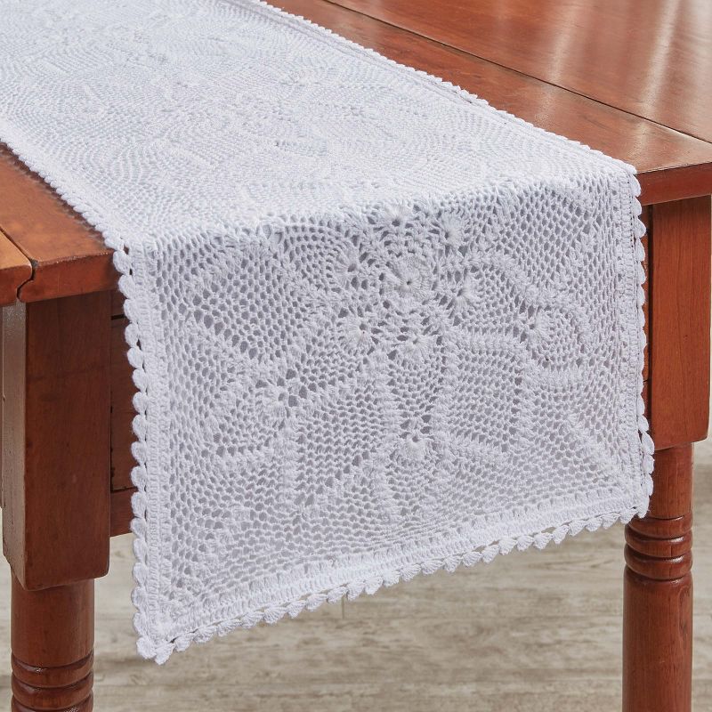 Park Designs Kadia Crochet Lace Table Runner 13" X 60", 1 of 4