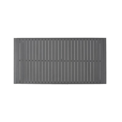 Navan Gray Aluminum Rectangular Outdoor Dining Table