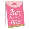 Big Dot of Happiness 1st Birthday Girl - Fun to be One - First Birthday Gift Favor Bags - Party Goodie Boxes - Set of 12 - 3 of 4