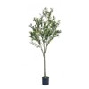 Syemin Artificial Plant Artificial Olive Tree with Pot Indoor Outdoor Fake Plant for Home and Office Living Room, Green, 27"*27"*71" - 2 of 4