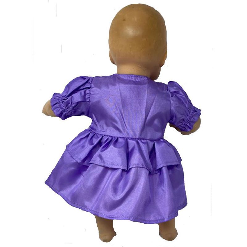Doll Clothes Superstore Purple Party Dress Fits 15-16 Inch Baby Dolls, 4 of 5