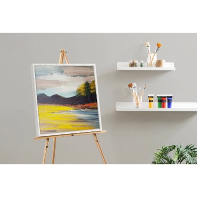 White Beaded Framed Canvas for DIY Art, 22"x22"