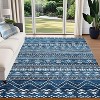 Acekool Boho Washable Rug – Soft Geometric Low-Pile Carpet, Non-Slip for Living Room, Dining & Bedroom - 2 of 4