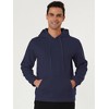 Lars Amadeus Men's Pullover Solid Long Sleeves Hooded Sweatshirts with Pocket - 2 of 4