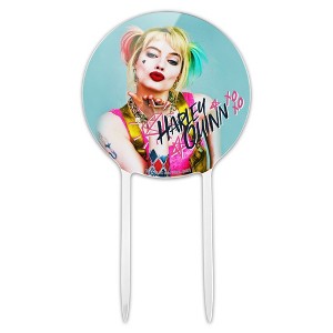 Birds Of Prey Harley Quinn Blowing Kisses Acrylic Cake Topper - 1 of 4