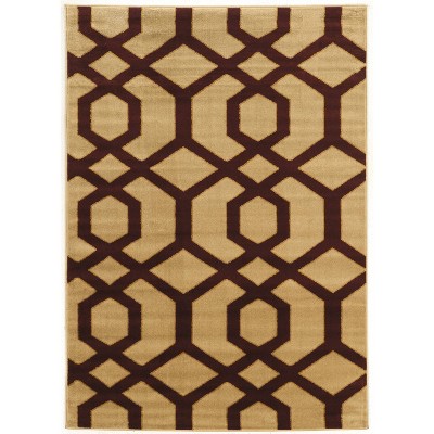 2'x3' Elegance Geometric Burgundy - Linon