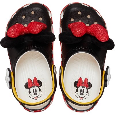 NEW Crocs Disney Fur lined Minnie Mouse pink deals bow shoes c12