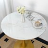 30” Leisure Round Dining Table Bar Height Kitchen Bistro Table with Pedestal Base - 2 of 4