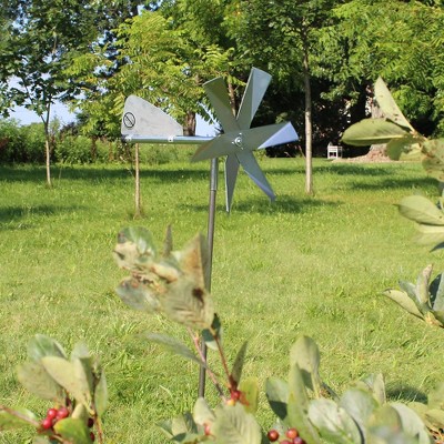 Zinc-Plated Steel Mole Chasing Windmill Deterrent