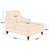 VANOMi 38.58'' Upholstered Chaise Lounge with Adjustable Backrest and English Rolled Arms - 4 of 4