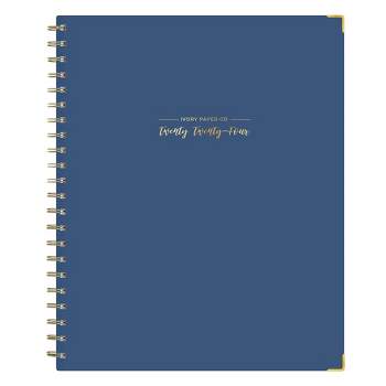 Ivory Paper Co 2024 Planner 11"x8.5" Weekly/Monthly Wirebound Navy