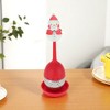 Unique Bargains Tea Infuser Snowman Tea Infuser Hand Wash Only Style Silicone Stainless Steel Red 2.17"x6.1" 1Set - 2 of 4
