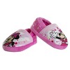 Disney Kids Girl's Minnie Mouse Slippers - Plush Lightweight Warm Comfort Soft Aline House Slippers  Pink White (size 5-12 Toddler/Little Kid) - 3 of 4