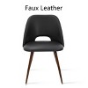 Faux Leather Dining Chairs Set of 4, Comfortable Chairs with Backrest and Metal Legs Modern Industrial Upholstered Chairs - Panipeachy - 4 of 4