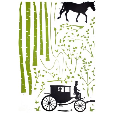 Slickblue Country Road Large Wall Decals – Nature-Inspired Vinyl Stickers for Home Décor 19.7" x 27.6"