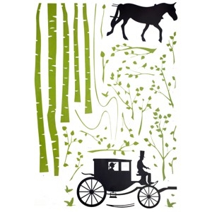 Slickblue Country Road Large Wall Decals – Nature-Inspired Vinyl Stickers for Home Décor 19.7" x 27.6" - 1 of 3