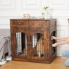 Dog Crate Furniture with Drawers, Large Dog Crate with Cushion,Wooden Dog Kennel for Medium/Small Dog,Dog Crate End Table Up to 70 Lbs - 4 of 4