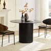 Sapphtopaz Modern Coffee Table Round Fluted End Table Accent Table Mid Century Side Table Coffee Tables for Living Room, Bedroom - 2 of 4