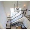 LLHZSY Ultra-White Clear Glass Ceiling Chandelier 4-Light Fixture 15 9/10" - Black - 4 of 4