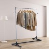 220 LBS Portable Rolling Clothes Rack, Heavy Duty Garment Rack with Nesting Base, 59'' Length Commercial Clothing Rack with 360° Wheels for Bedroom - 2 of 4