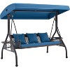 EROMMY Outdoor Porch Swing with Adjustable Hardtop - 2 of 4