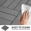 Wood Plastic Composite Deck Tiles Set of 20pcs, Composite Decking Resist Rust, Water, Weather, Indoor&Outdoor, Easy to DIY & Maintain - 3 of 4