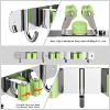 LunaLulinlk Mop and Broom Holder Wall Mounted Tool Organizer Wall Mount Garage Tool Organizer(3 Racks 4 Hooks) - 4 of 4