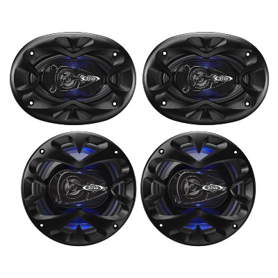 Boss BE654 Rage 6.5 & 4 x 6 Inch 4 Way Full Range Mobile Audio/Video Speakers