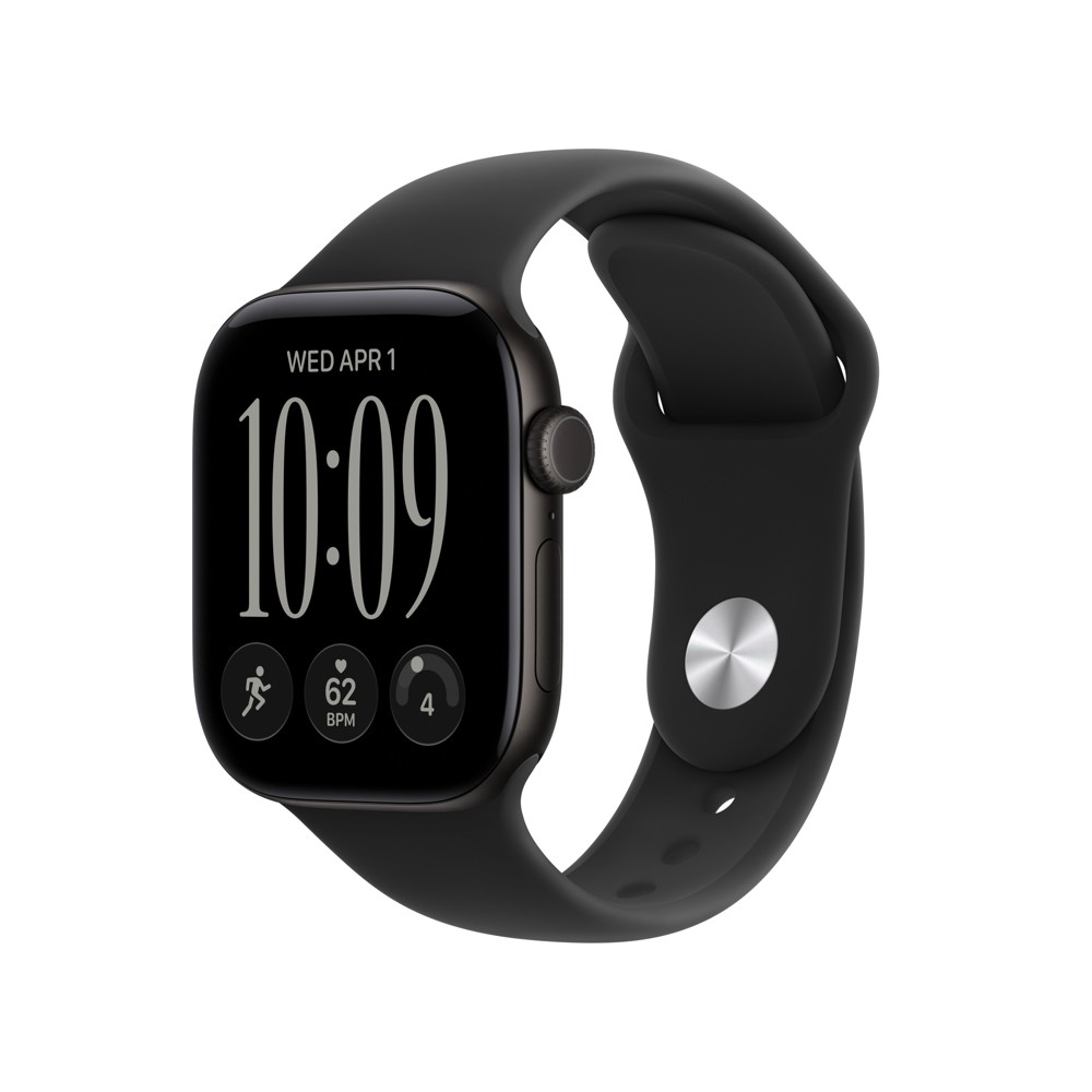 Apple Watch Series 12 GPS 42mm Black Aluminum Case with Black Sport Band - S/M