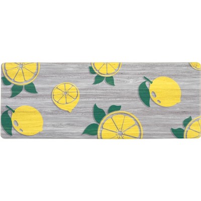World Rug Gallery Lemon Pattern Anti Fatigue Standing Mat