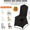 20PCS Stretch Spandex Non-Slip Chair Covers - Universal Fit, Washable Slipcovers for Wedding, Party, Banquet, Celebration & Dining (Black) - 2 of 4