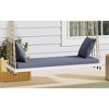 Grungis Wooden Patio Swing Chairs with Cushion and Pillows,Hanging Outdoor Swing for Garden,Backyard,Lawn - 2 of 4