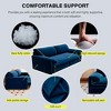 Kumasinova 3-in-1 Convertible Sleeper Sofa Bed – Queen-Size Pull-Out, Velvet Upholstered Couch with Storage Bag, Multi-Functional Loveseat Bed - 4 of 4