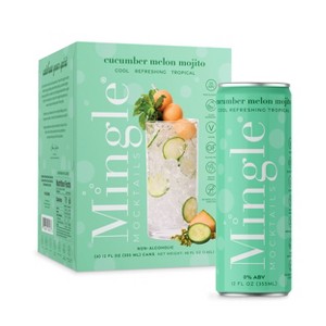Mingle Mocktails Non-Alcoholic Cucumber Melon Mojito - 4pk/355ml Cans - 1 of 4