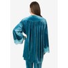 Roaman's Women's Plus Size Embroidered Velour Duster - 3 of 4