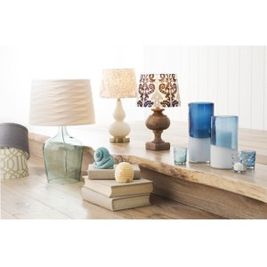 Linen Overlay Modified Drum Large Lamp Shade Ivory - Threshold™: Cotton-Polyester Blend, No Assembly Required - 1 of 3