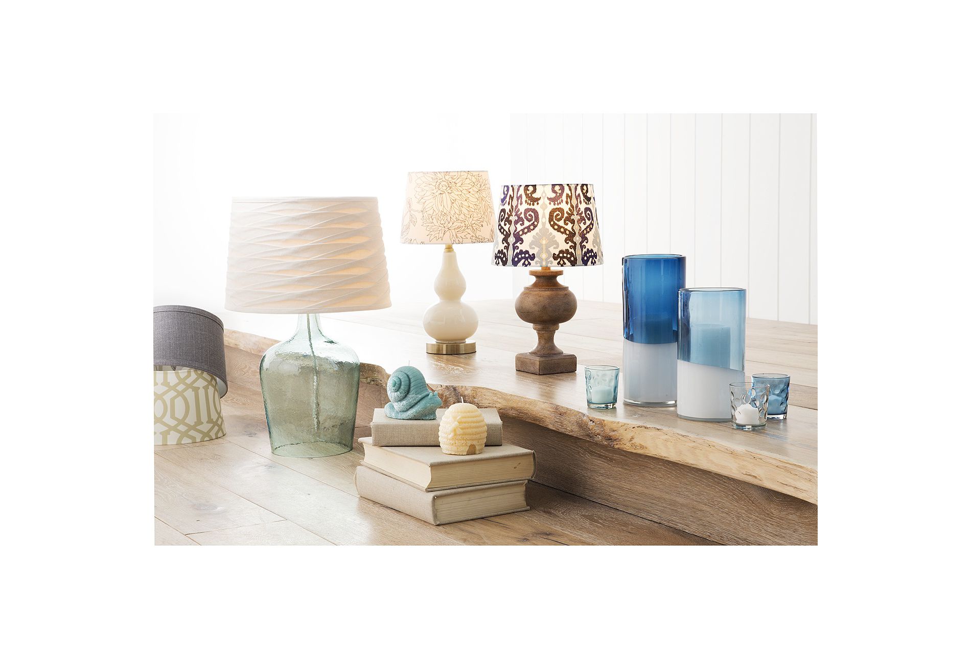 Linen Overlay Modified Drum Large Lamp Shade Ivory - Threshold™: Cotton-Polyester Blend, No Assembly Required