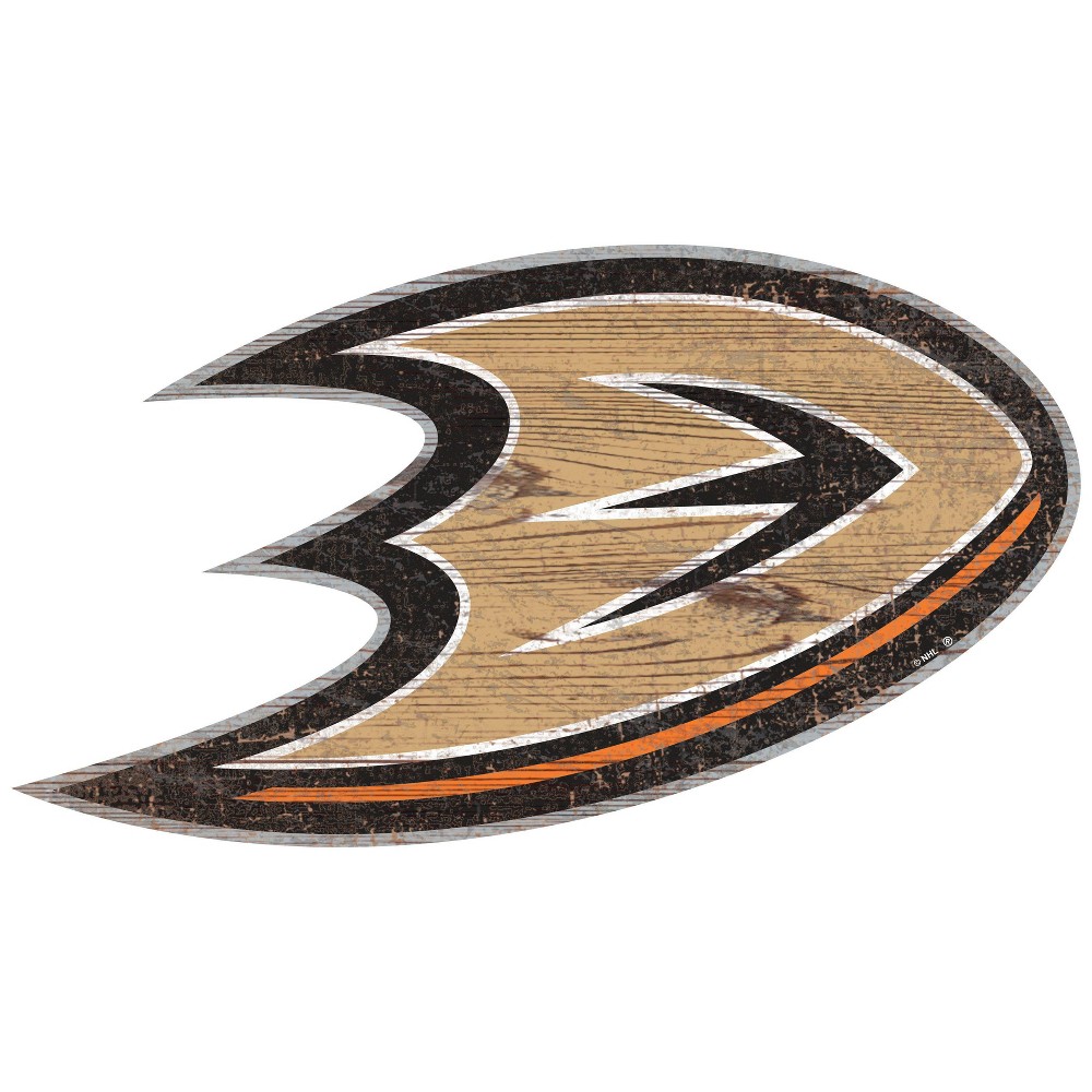 Photos - Wallpaper NHL Anaheim Ducks Distressed Logo Cutout Sign
